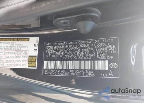 2011 Scion Tc z USA, uszkodzony, nr VIN JTKJF5C74B3014003